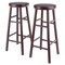 Contemporary Home Living Swivel Seat Counter Stool Set - Walnut Brown - 30.25" - Set of 2